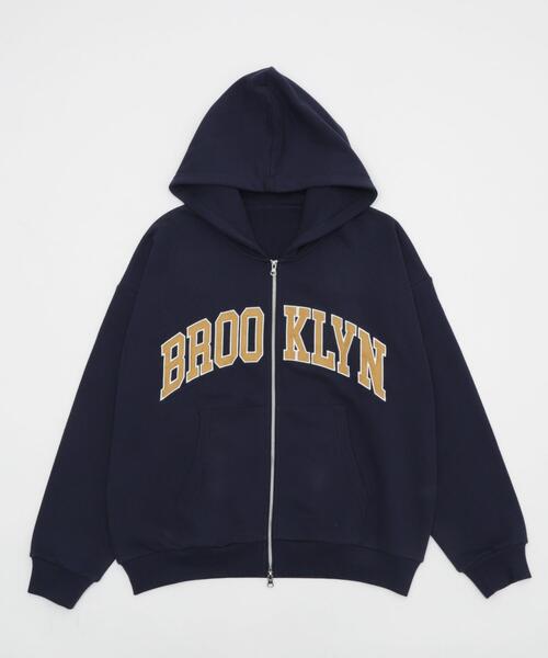 ミカヅキbigwaveグラフィックプリント ネイビー パーカー ミカヅキbigwaveグラフィックプリント ネイビー パーカー ミカヅキ