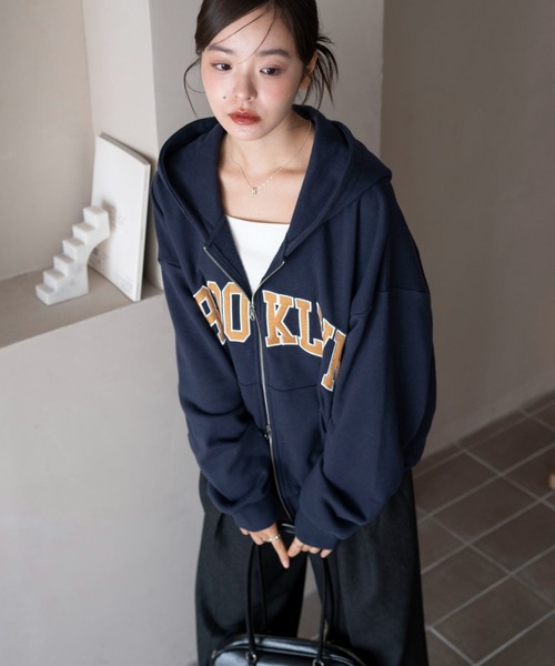 セール】WEGO/【25年秋冬新作】グラフィックBIGZIPパーカー（パーカー