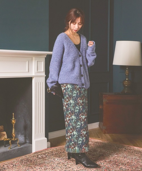 mysty woman(ミスティウーマン)の「ゴブランナロースカート 586721(スカート・レディース・ピンク/ネイビー/ブルー・SMALL/MEDIUM)」の7枚目の写真