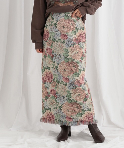 mysty woman(ミスティウーマン)の「ゴブランナロースカート 586721(スカート・レディース・ピンク/ネイビー/ブルー・SMALL/MEDIUM)」の12枚目の写真