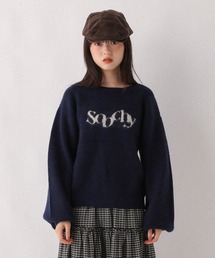 OffWhite™ ネイビー ロゴセーター ブルー（青）系 Off-White(オフホワイト) ニット・セーター