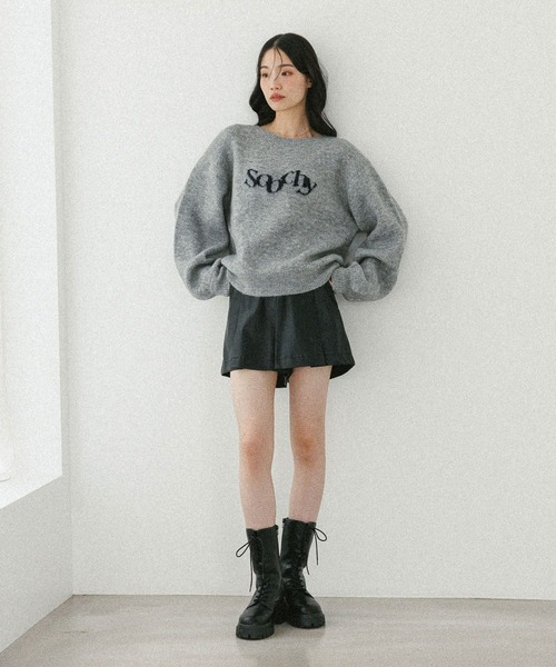 Heather（ヘザー）の「ジャガードロゴニット　599316（ニット/セーター・レディース・ネイビー/アイボリー/ベージュ/ブルー/レッド/グレー/ブラウン・FREE）」の12枚目の写真