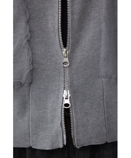 AZUL by moussy（アズールバイマウジー）の「チュールドッキングニットカーディガン（カーディガン/ボレロ・レディース・ブラック/杢グレー/アイボリー・FREE）」の22枚目の写真