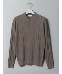 SUIT SQUARE | GOOVI ポロニット 長袖 ウォッシャブル アセテートウール(ニット/セーター)