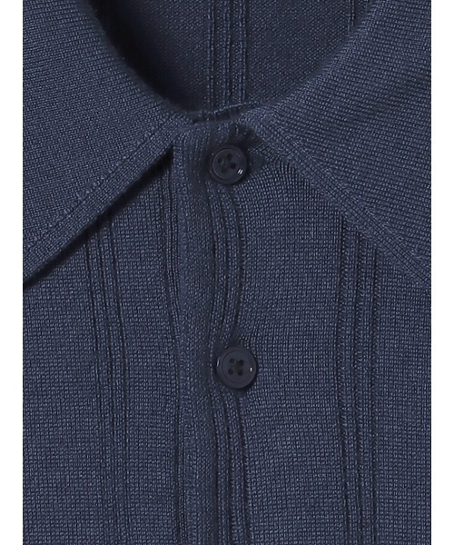 SUIT SQUARE（スーツスクエア）の「GOOVI ポロニット 長袖 ウォッシャブル アセテートウール（ニット/セーター・メンズ・ブラウン系/グレー系/ブルー系・1/2/3）」の11枚目の写真