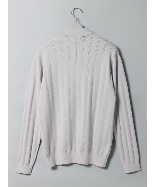 SUIT SQUARE（スーツスクエア）の「GOOVI ポロニット 長袖 ウォッシャブル アセテートウール（ニット/セーター・メンズ・ブラウン系/グレー系/ブルー系・1/2/3）」の14枚目の写真