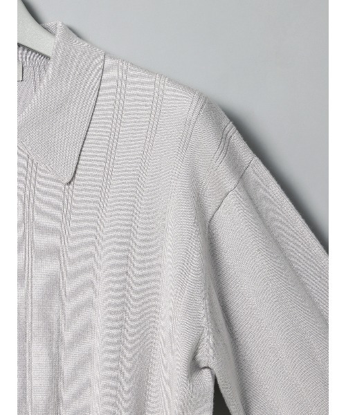 SUIT SQUARE（スーツスクエア）の「GOOVI ポロニット 長袖 ウォッシャブル アセテートウール（ニット/セーター・メンズ・ブラウン系/グレー系/ブルー系・1/2/3）」の16枚目の写真