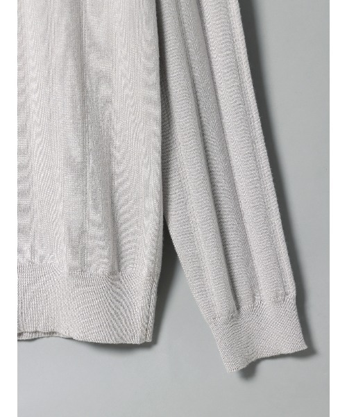 SUIT SQUARE（スーツスクエア）の「GOOVI ポロニット 長袖 ウォッシャブル アセテートウール（ニット/セーター・メンズ・ブラウン系/グレー系/ブルー系・1/2/3）」の17枚目の写真