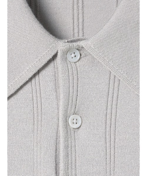 SUIT SQUARE（スーツスクエア）の「GOOVI ポロニット 長袖 ウォッシャブル アセテートウール（ニット/セーター・メンズ・ブラウン系/グレー系/ブルー系・1/2/3）」の18枚目の写真