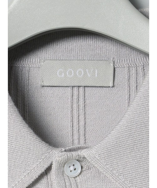SUIT SQUARE（スーツスクエア）の「GOOVI ポロニット 長袖 ウォッシャブル アセテートウール（ニット/セーター・メンズ・ブラウン系/グレー系/ブルー系・1/2/3）」の19枚目の写真