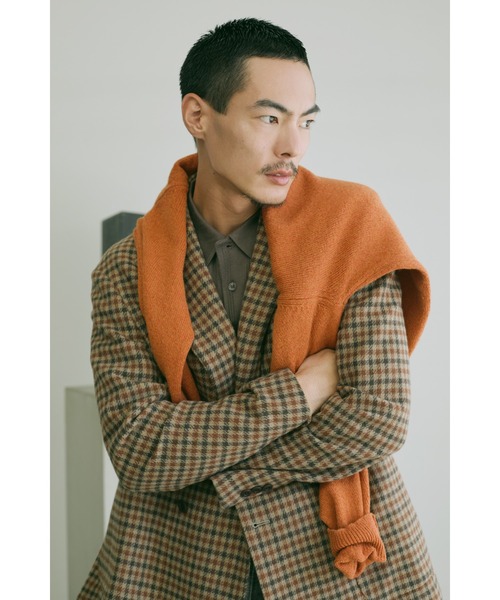 SUIT SQUARE（スーツスクエア）の「GOOVI ポロニット 長袖 ウォッシャブル アセテートウール（ニット/セーター・メンズ・ブラウン系/グレー系/ブルー系・1/2/3）」の4枚目の写真