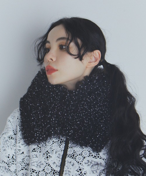 るなムーン☆MAISON SPECIALストール付きチュールスリット DOTチュールティペット（ストール/ショール）｜manana suerte