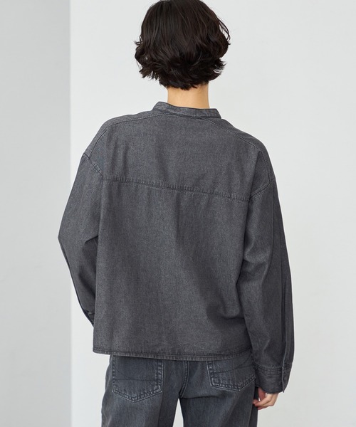 SOMETHING（サムシング）の「SOMETHING刺繍チャイナデニムシャツ（シャツ/ブラウス・レディース・ブラック系その他/ブルー・FREE）」の14枚目の写真