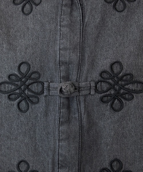 SOMETHING（サムシング）の「SOMETHING刺繍チャイナデニムシャツ（シャツ/ブラウス・レディース・ブラック系その他/ブルー・FREE）」の16枚目の写真