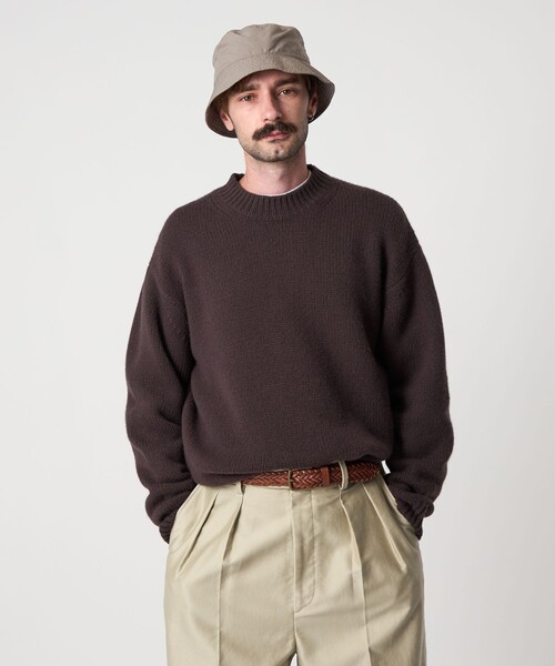 Steven Alan＞ ハミルトンラムズウール ハイクルーネック ニット