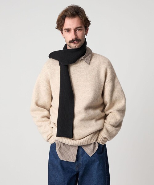 Steven Alan＞ ハミルトンラムズウール ハイクルーネック ニット