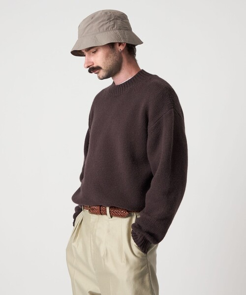 Steven Alan＞ ハミルトンラムズウール ハイクルーネック ニット