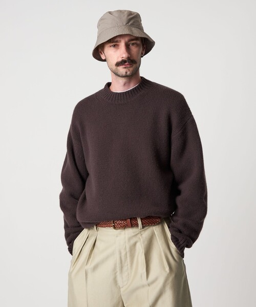 Steven Alan＞ ハミルトンラムズウール ハイクルーネック ニット