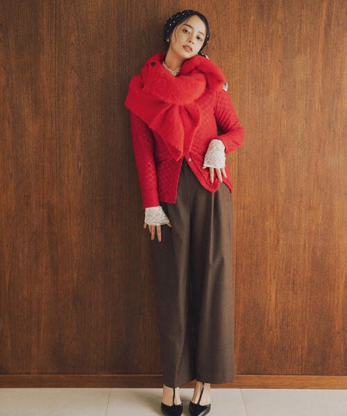 N.(N. Natural Beauty Basic)(エヌエヌナチュラルビューティーベーシック)の「起毛レースシャツ(シャツ/ブラウス・レディース・オフホワイト/ライトグリーン/レッド・MEDIUM)」の19枚目の写真