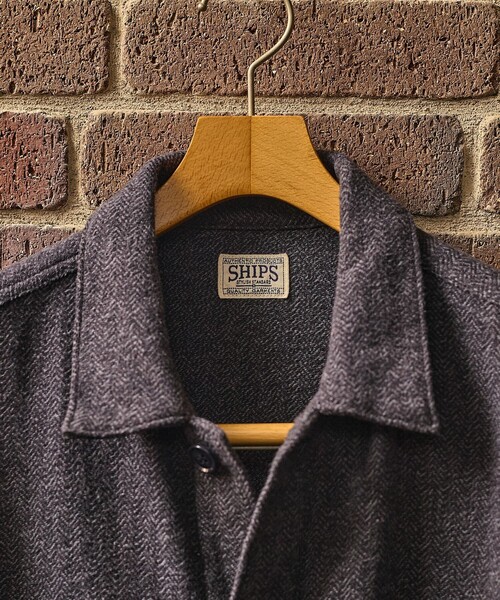 SHIPS（シップス）の「SHIPS: AUTHENTIC コットン ツイード カバー シャツ（シャツ/ブラウス・メンズ・ブラウン/ダークグレー/ネイビー/その他・SMALL/MEDIUM/LARGE/X-LARGE）」の6枚目の写真