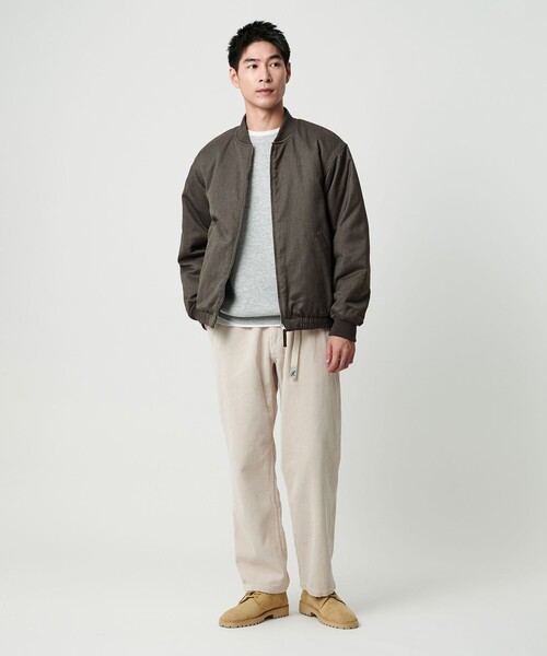 green label relaxing（グリーンレーベルリラクシング）の「パデッド リバーシブル ジップ ブルゾン（ブルゾン・メンズ・ブラック/モカ/ネイビー・S/M/L/XL）」の15枚目の写真