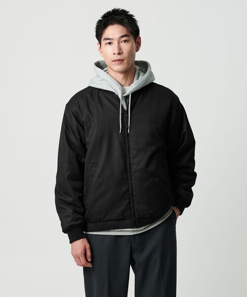 green label relaxing（グリーンレーベルリラクシング）の「パデッド リバーシブル ジップ ブルゾン（ブルゾン・メンズ・ブラック/モカ/ネイビー・S/M/L/XL）」の20枚目の写真