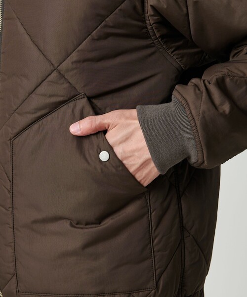 green label relaxing（グリーンレーベルリラクシング）の「パデッド リバーシブル ジップ ブルゾン（ブルゾン・メンズ・ブラック/モカ/ネイビー・S/M/L/XL）」の8枚目の写真