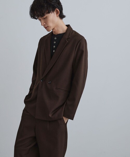 tk.TAKEO KIKUCHI（ティーケータケオキクチ）の「【上下セット】オーバーシルエットセットアップ（セットアップ・メンズ・ブラック/ダークグリーン/ダークブラウン・01/02/03）」の6枚目の写真