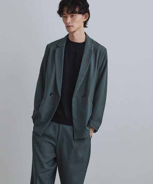 tk.TAKEO KIKUCHI（ティーケータケオキクチ）の「【上下セット】オーバーシルエットセットアップ（セットアップ・メンズ・ブラック/ダークグリーン/ダークブラウン・01/02/03）」の5枚目の写真