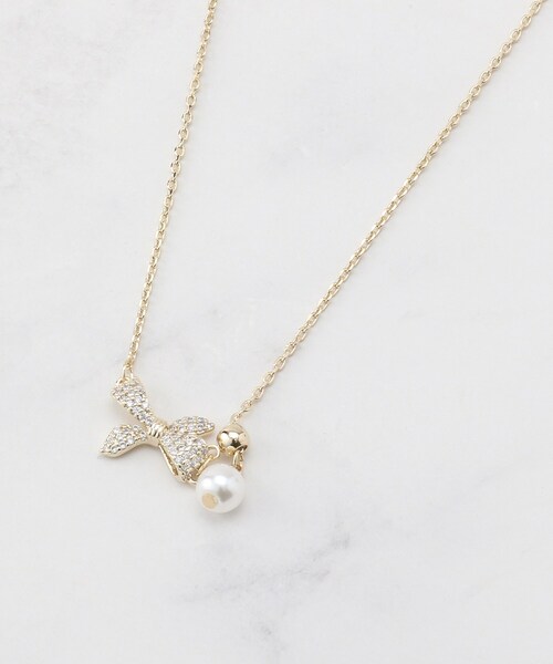 couture brooch（クチュールブローチ）の「リボンモチーフラリエットネックレス（ネックレス・レディース・ゴールド・00）」の3枚目の写真