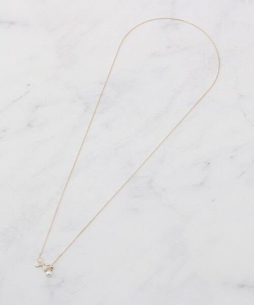 couture brooch（クチュールブローチ）の「リボンモチーフラリエットネックレス（ネックレス・レディース・ゴールド・00）」の4枚目の写真