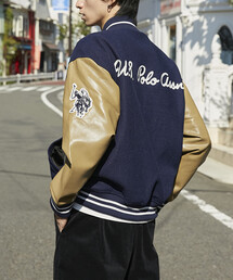 80s バブル期 MELROSE 刺繍ロゴショート丈レザースタジアムジャンパー Stadium Jumper | Fuzzy Fuzzy