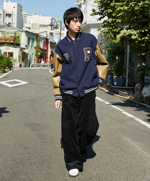 U.S. POLO ASSN.(ユーエスポロアッスン)の「U.S. POLO ASSN./ユーエスポロアッスン 別注 FAKE LEATHER STADIUM JACKET/メルトンフェイクレザースタジャン(限定展開)(ブルゾン・メンズ・ネイビー/ブラック・SMALL/LARGE/MEDIUM)」の18枚目の写真