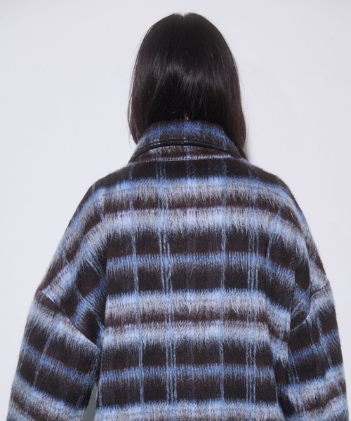 ENVYM(アンビー)の「スタンドカラーコクーンコート(その他アウター・レディース・ブラウン/ブラック・FREE)」の14枚目の写真