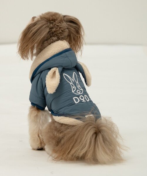 CIAOPANIC TYPY（チャオパニックティピー）の「【WEB限定】【DOD】【ドッグウェア】サササノフワジャケ（ペットウェア・レディース・ブルー/オレンジ/ベージュ・MEDIUM/SMALL）」の3枚目の写真