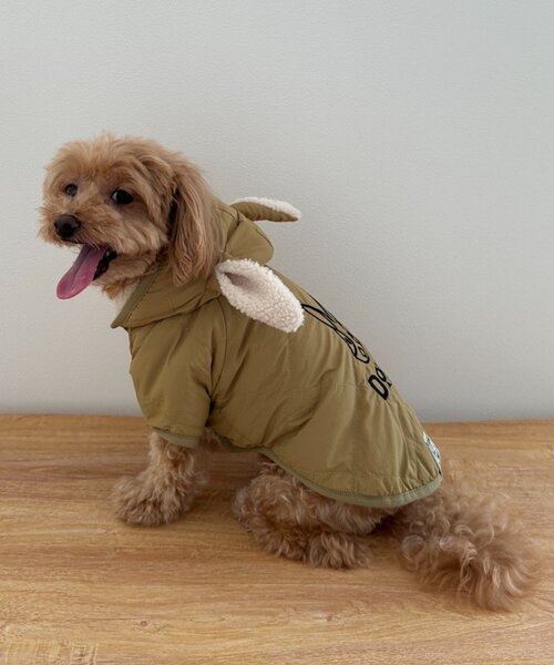 CIAOPANIC TYPY（チャオパニックティピー）の「【WEB限定】【DOD】【ドッグウェア】サササノフワジャケ（ペットウェア・レディース・ブルー/オレンジ/ベージュ・MEDIUM/SMALL）」の16枚目の写真