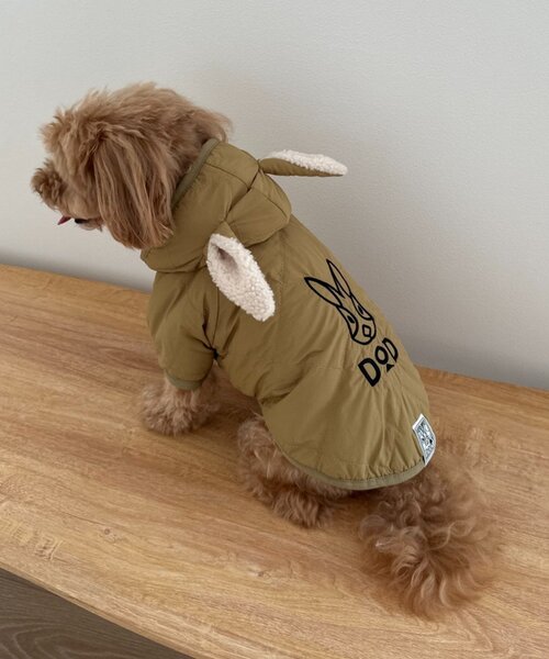 CIAOPANIC TYPY（チャオパニックティピー）の「【WEB限定】【DOD】【ドッグウェア】サササノフワジャケ（ペットウェア・レディース・ブルー/オレンジ/ベージュ・MEDIUM/SMALL）」の14枚目の写真
