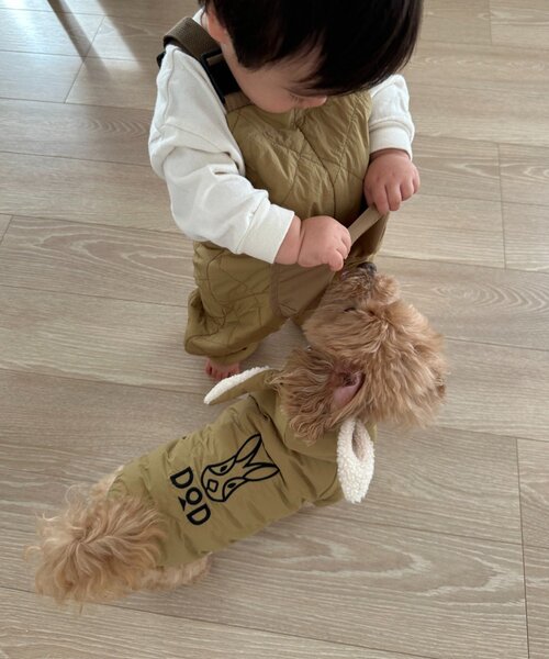 CIAOPANIC TYPY（チャオパニックティピー）の「【WEB限定】【DOD】【ドッグウェア】サササノフワジャケ（ペットウェア・レディース・ブルー/オレンジ/ベージュ・MEDIUM/SMALL）」の17枚目の写真