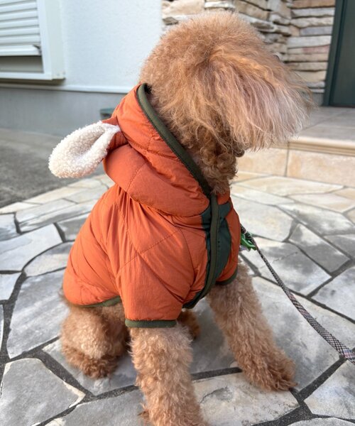 CIAOPANIC TYPY（チャオパニックティピー）の「【WEB限定】【DOD】【ドッグウェア】サササノフワジャケ（ペットウェア・レディース・ブルー/オレンジ/ベージュ・MEDIUM/SMALL）」の19枚目の写真