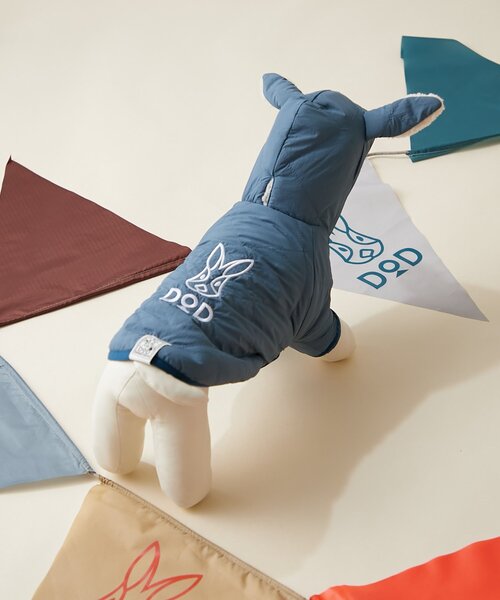 CIAOPANIC TYPY（チャオパニックティピー）の「【WEB限定】【DOD】【ドッグウェア】サササノフワジャケ（ペットウェア・レディース・ブルー/オレンジ/ベージュ・MEDIUM/SMALL）」の10枚目の写真