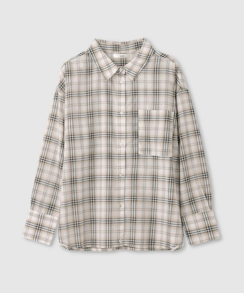 Mac-House(マックハウス)の「Idnes 2wayカシュクールシャツ(シャツ/ブラウス・レディース・ベージュ/サックスブルー/ブラック・M)」の10枚目の写真