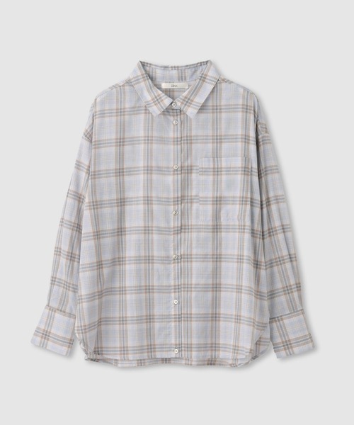 Mac-House(マックハウス)の「Idnes 2wayカシュクールシャツ(シャツ/ブラウス・レディース・ベージュ/サックスブルー/ブラック・M)」の11枚目の写真
