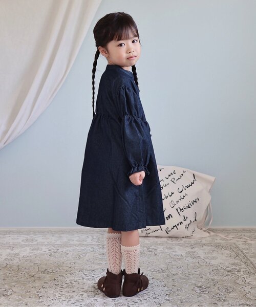 apres les cours（アプレレクール）の「【WEB限定/ジュニア対応】まいにちワンピース（ワンピース・キッズ・ピンク/レッド/ベージュ/チャコール/ネイビー・80/90/100/110/120/130/140）」の16枚目の写真
