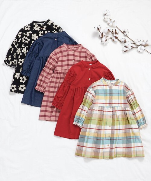 apres les cours（アプレレクール）の「【WEB限定/ジュニア対応】まいにちワンピース（ワンピース・キッズ・ピンク/レッド/ベージュ/チャコール/ネイビー・80/90/100/110/120/130/140）」の22枚目の写真