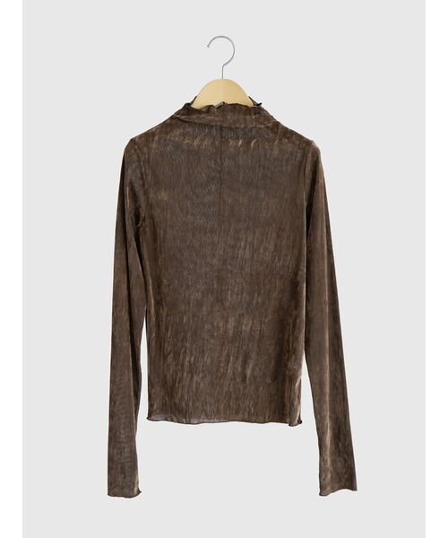 FIKA.（フィーカ）の「Mellow velour top（Tシャツ/カットソー・レディース・ブラウン/ブラック/オフホワイト・MEDIUM）」の21枚目の写真