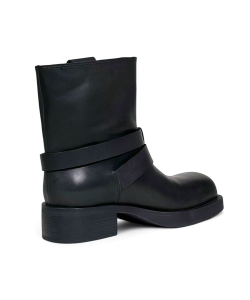 ASH（アッシュ）の「ASH/アッシュ【YANKEE】スクエアトゥベルトブーツ コンバット レザーブーツ 4.5cmヒール（ブーツ・レディース・ブラック・39/38/37/36）」の4枚目の写真