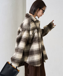 FREAK'S STORE(フリークスストア)の限定展開 チェック シャギー シャツ アウター(その他アウター)