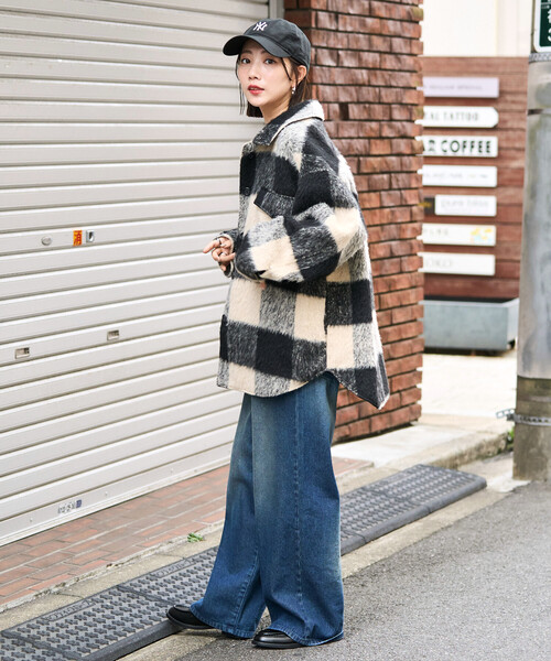 セール】限定展開 チェック シャギー シャツ アウター（その他アウター