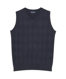 3545　CUTTER&BUOK メンズ　ニットベスト　紺Ｘ緑Ｘベージュ　Ｌ 3545 CUTTER&BUOK メンズ ニットベスト 紺X緑Xベージュ L