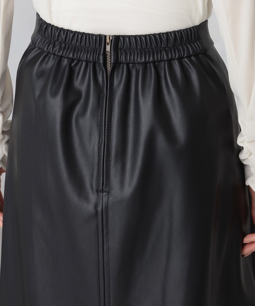 GALLORIA（ギャローリア）の「フェイクレザーセミフレアスカート（スカート・レディース・ブラック/ブラウン・L/M/S/LL）」の7枚目の写真